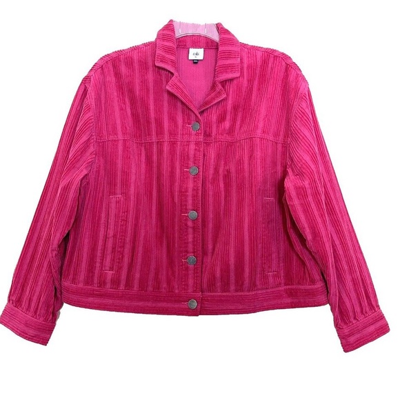 CABI pink Cheeky Topper corduroy trucker jacket XS - Picture 5 of 8